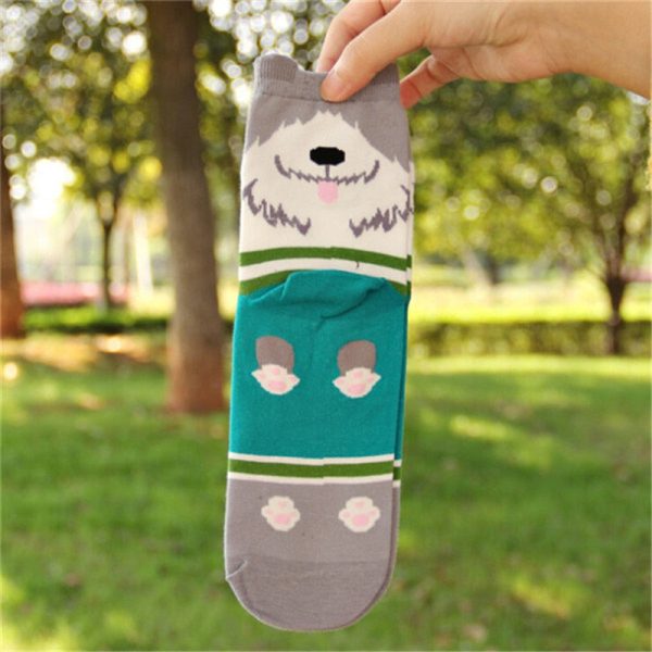 Chaussettes originales avec design chien kawaii pour un style unique